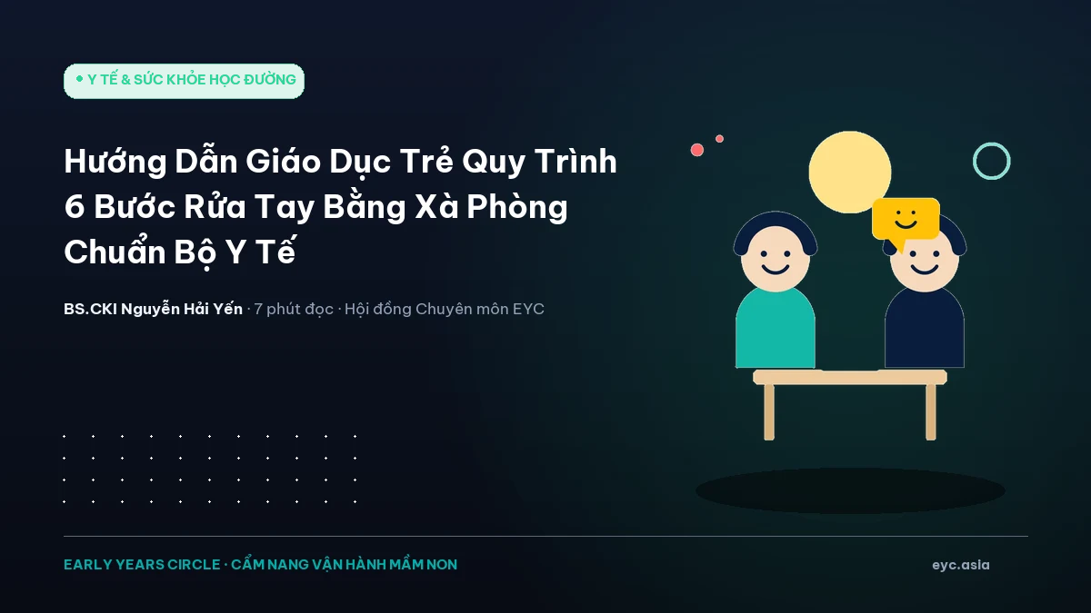 Hướng Dẫn Giáo Dục Trẻ Quy Trình 6 Bước Rửa Tay Bằng Xà Phòng Chuẩn Bộ Y Tế