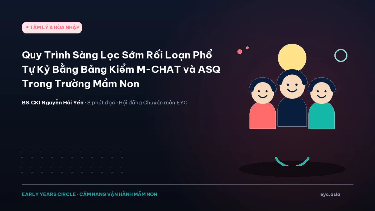 Quy Trình Sàng Lọc Sớm Rối Loạn Phổ Tự Kỷ Bằng Bảng Kiểm M-CHAT và ASQ Trong Trường Mầm Non