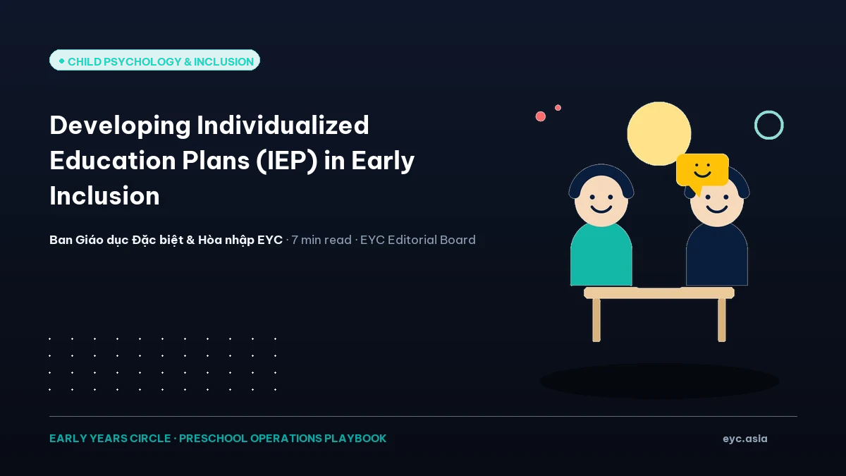 Developing Individualized Education Plans (IEP) in Early Inclusion