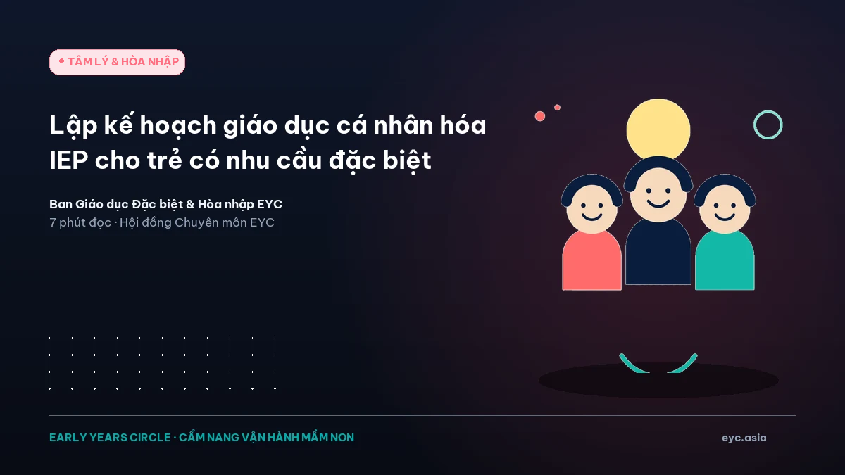 Lập kế hoạch giáo dục cá nhân hóa IEP cho trẻ có nhu cầu đặc biệt