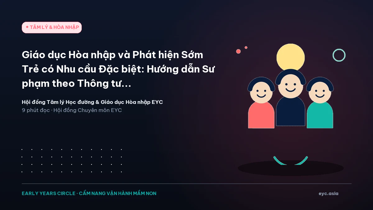 Giáo dục Hòa nhập và Phát hiện Sớm Trẻ có Nhu cầu Đặc biệt: Hướng dẫn Sư phạm theo Thông tư 03/2018/TT-BGDĐT