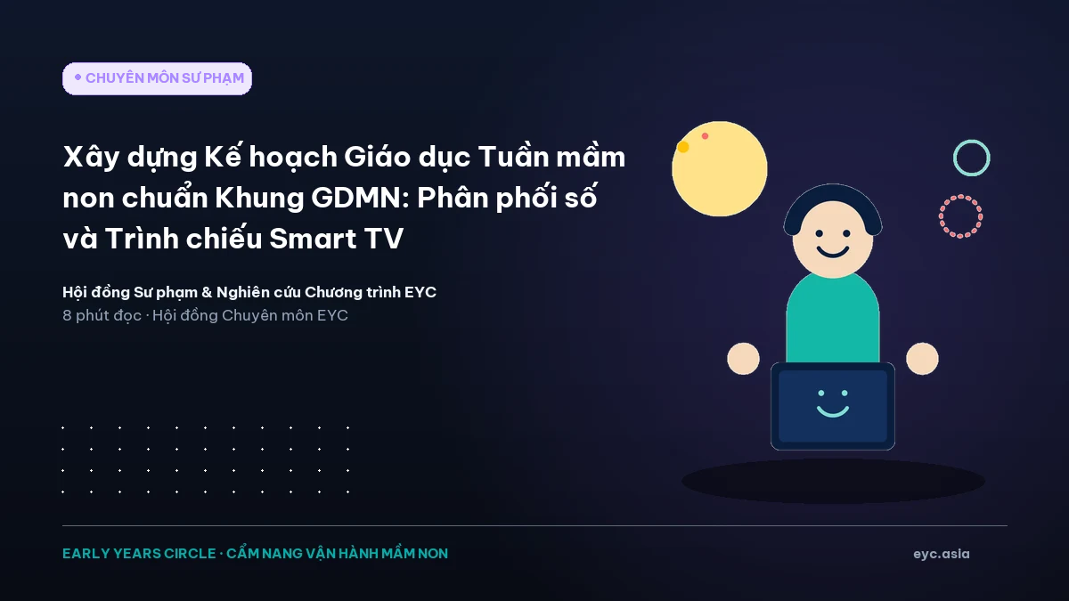 Xây dựng Kế hoạch Giáo dục Tuần mầm non chuẩn Khung GDMN: Phân phối số và Trình chiếu Smart TV