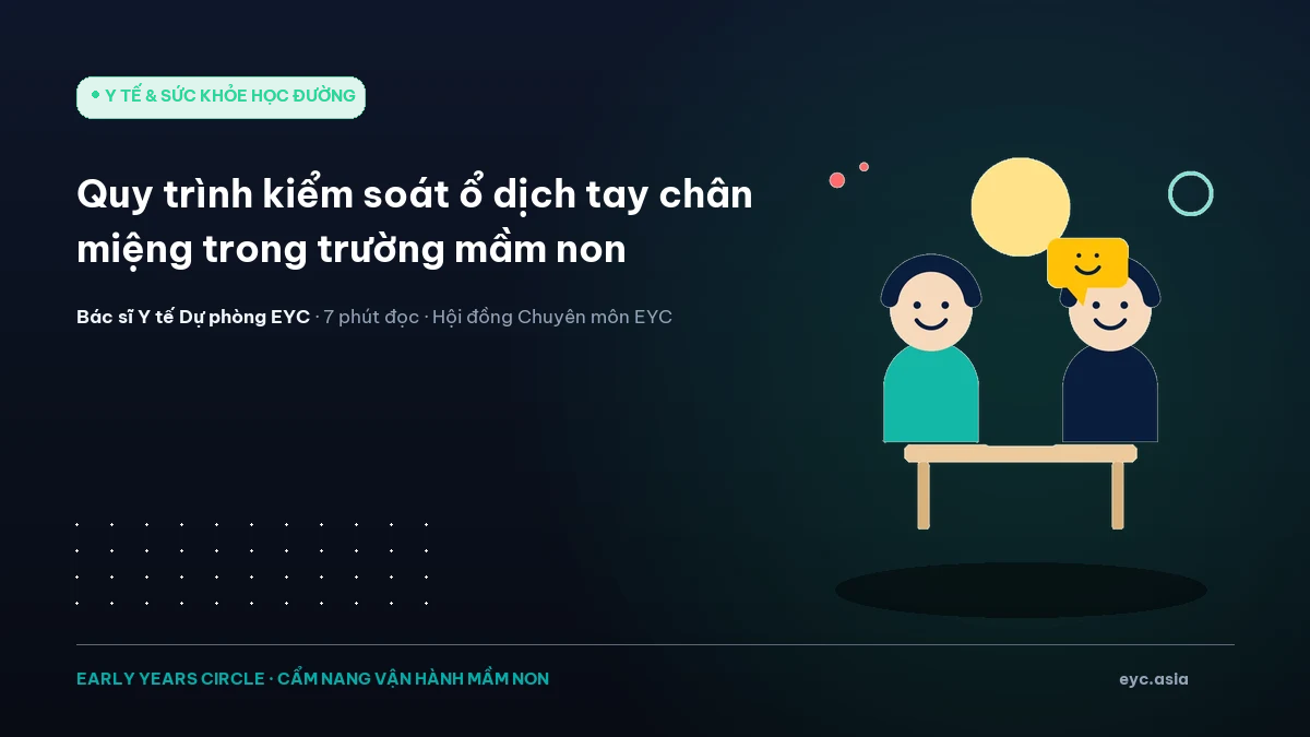 Quy trình kiểm soát ổ dịch tay chân miệng trong trường mầm non