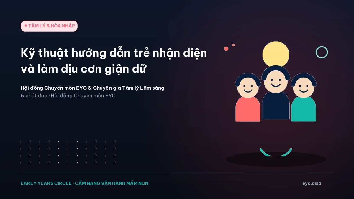 Kỹ thuật hướng dẫn trẻ nhận diện và làm dịu cơn giận dữ