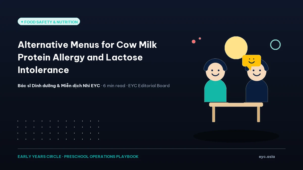 Alternative Menus for Cow Milk Protein Allergy and Lactose Intolerance