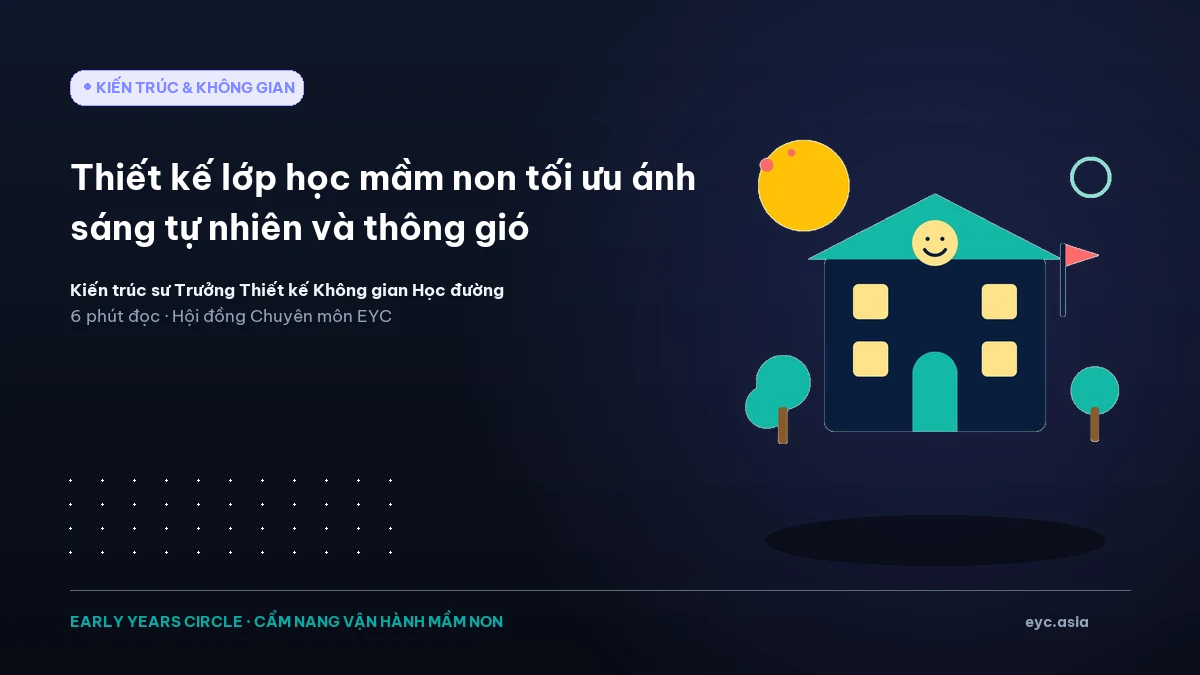 Thiết kế lớp học mầm non tối ưu ánh sáng tự nhiên và thông gió