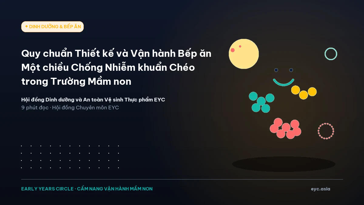 Quy chuẩn Thiết kế và Vận hành Bếp ăn Một chiều Chống Nhiễm khuẩn Chéo trong Trường Mầm non