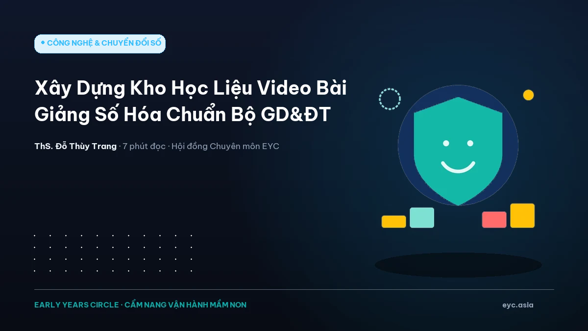Xây Dựng Kho Học Liệu Video Bài Giảng Số Hóa Chuẩn Bộ GD&ĐT