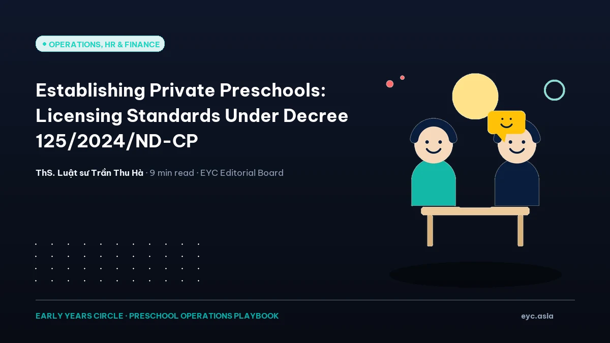 Establishing Private Preschools: Licensing Standards Under Decree 125/2024/ND-CP