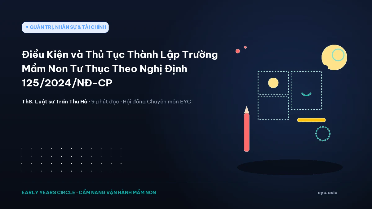 Điều Kiện và Thủ Tục Thành Lập Trường Mầm Non Tư Thục Theo Nghị Định 125/2024/NĐ-CP