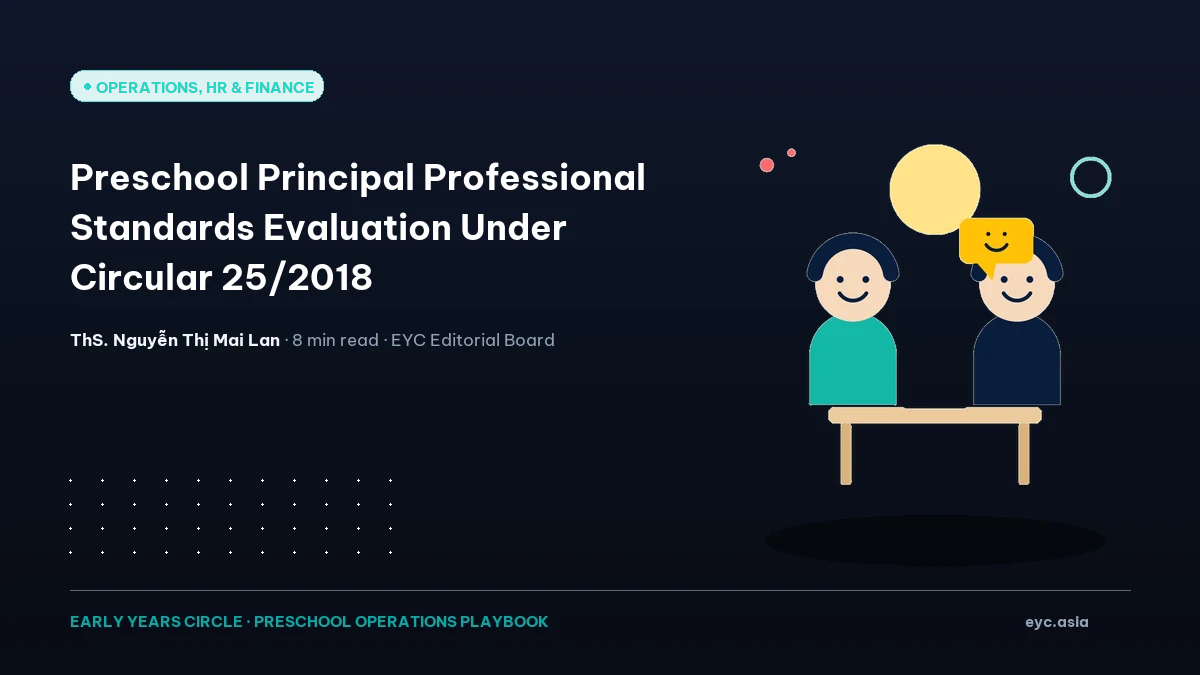 Preschool Principal Professional Standards Evaluation Under Circular 25/2018