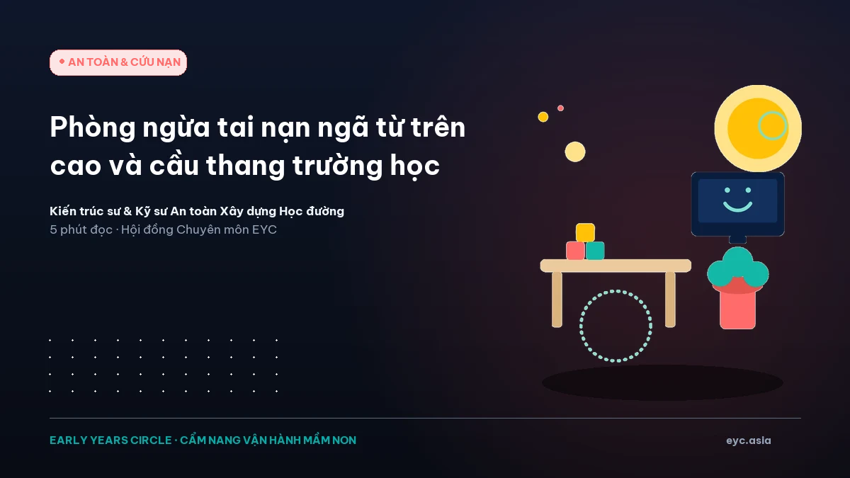 Phòng ngừa tai nạn ngã từ trên cao và cầu thang trường học