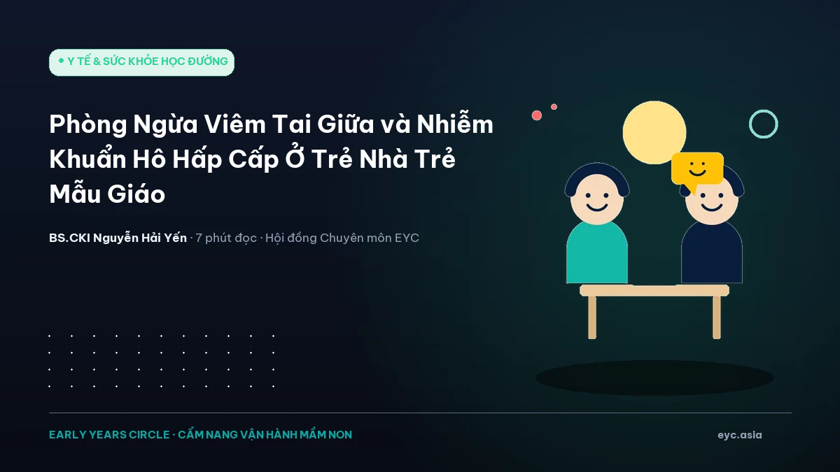 Phòng Ngừa Viêm Tai Giữa và Nhiễm Khuẩn Hô Hấp Cấp Ở Trẻ Nhà Trẻ Mẫu Giáo