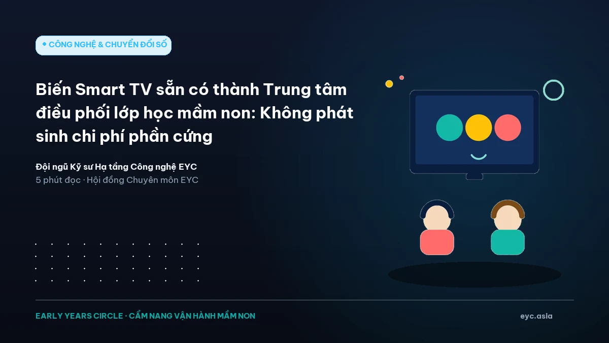 Biến Smart TV sẵn có thành Trung tâm điều phối lớp học mầm non: Không phát sinh chi phí phần cứng